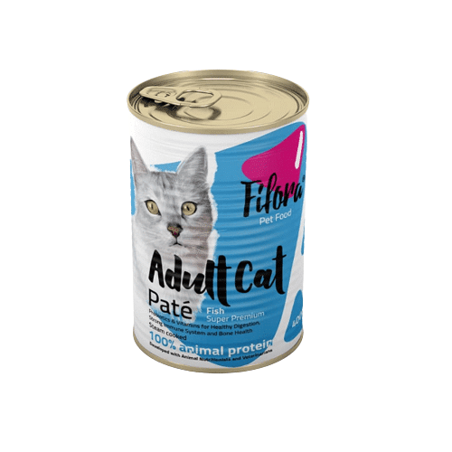 کنسرو غذای گربه مدل پته با طعم ماهی برند فیفورا Fifora Aldult Cat With Fish 400g