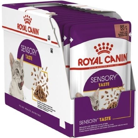 پوچ گربه بد غذا مدل گروی حساس به مزه برند رویال کنین Royal Canin Sensory Taste Gravy